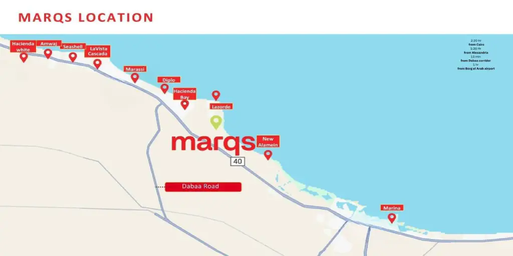  ستاند الون للبيع 380متر  قرية ماركسMARQS North Coast